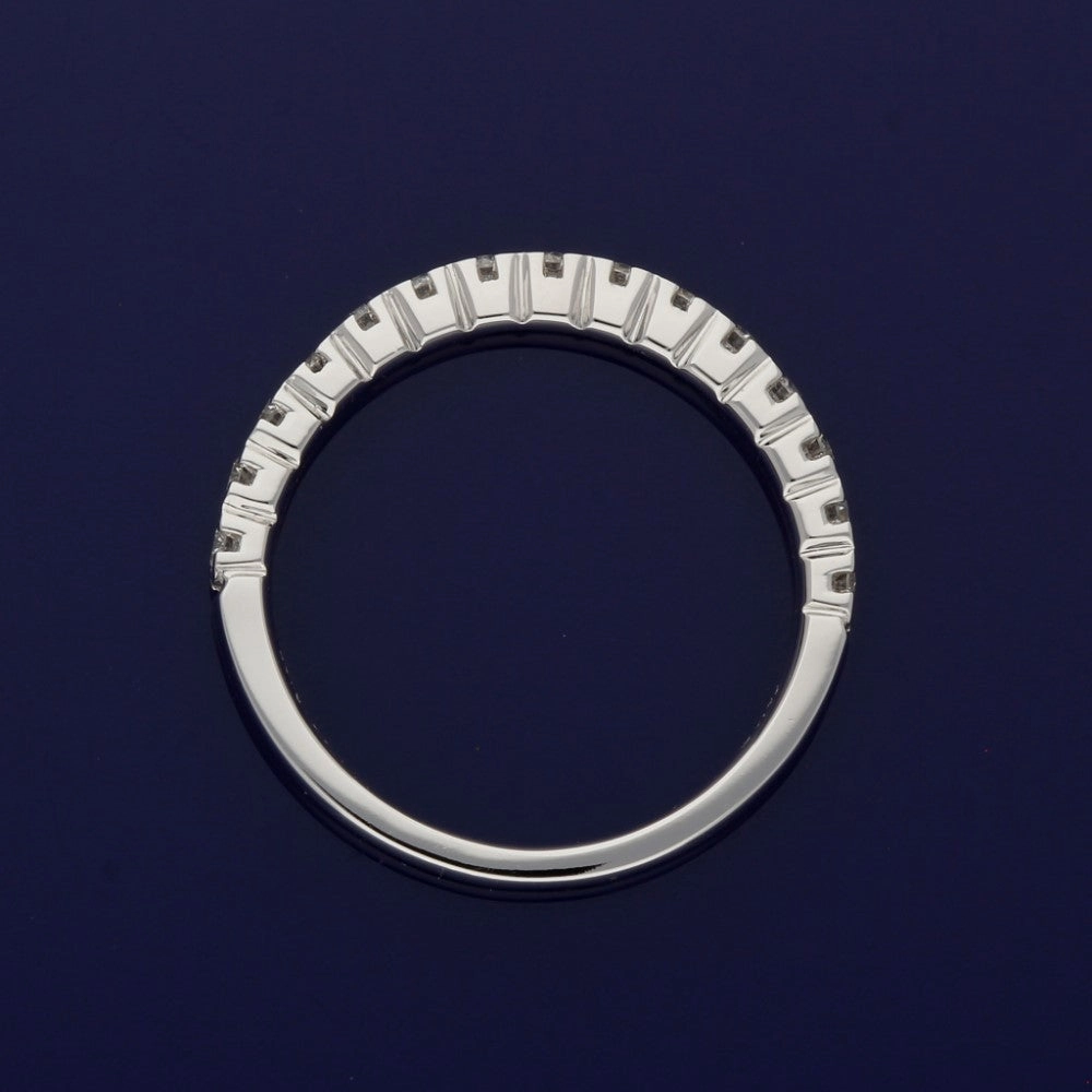 18ct White Gold Diamond Half Eternity Ring 0.45ct