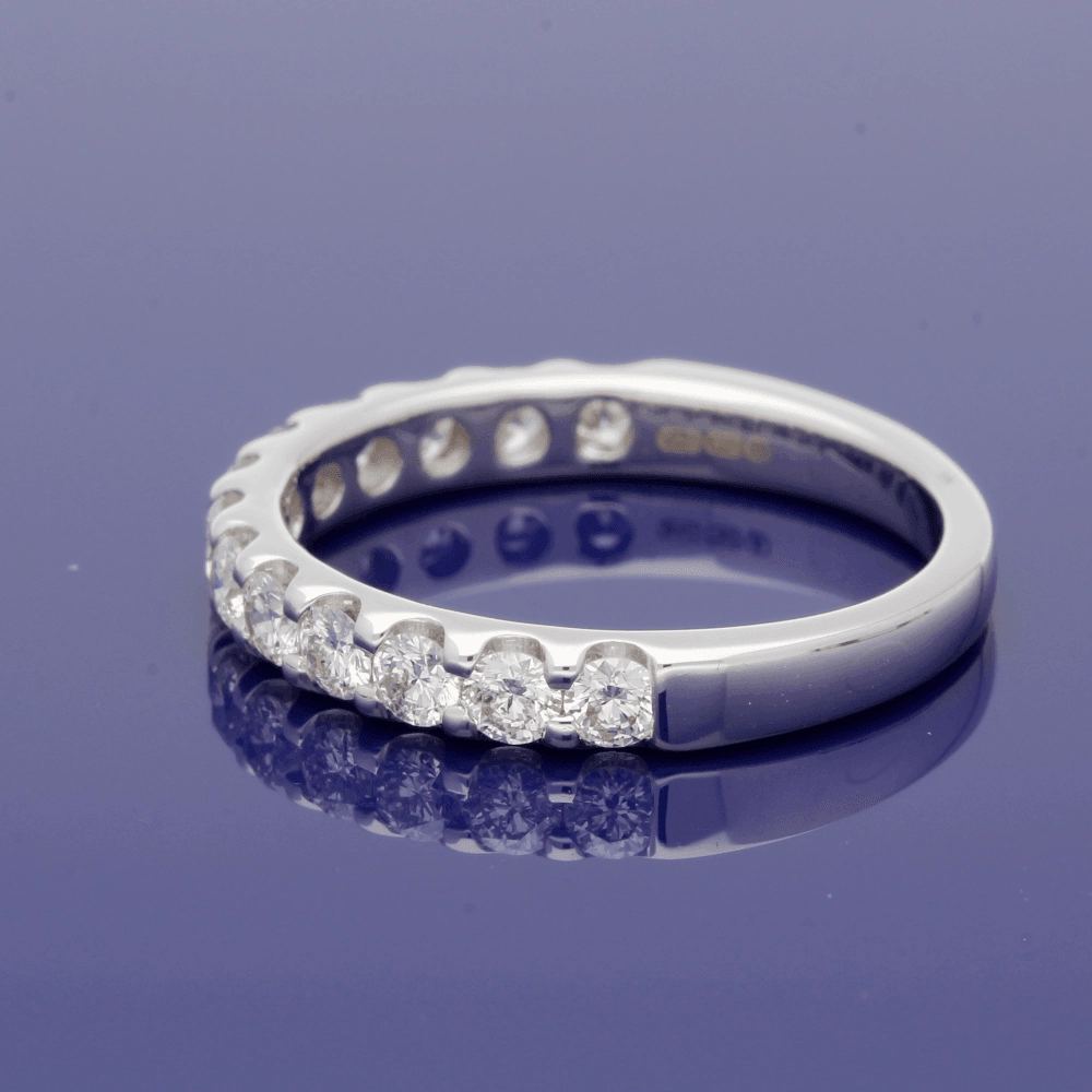 18ct White Gold Diamond Half Eternity Ring