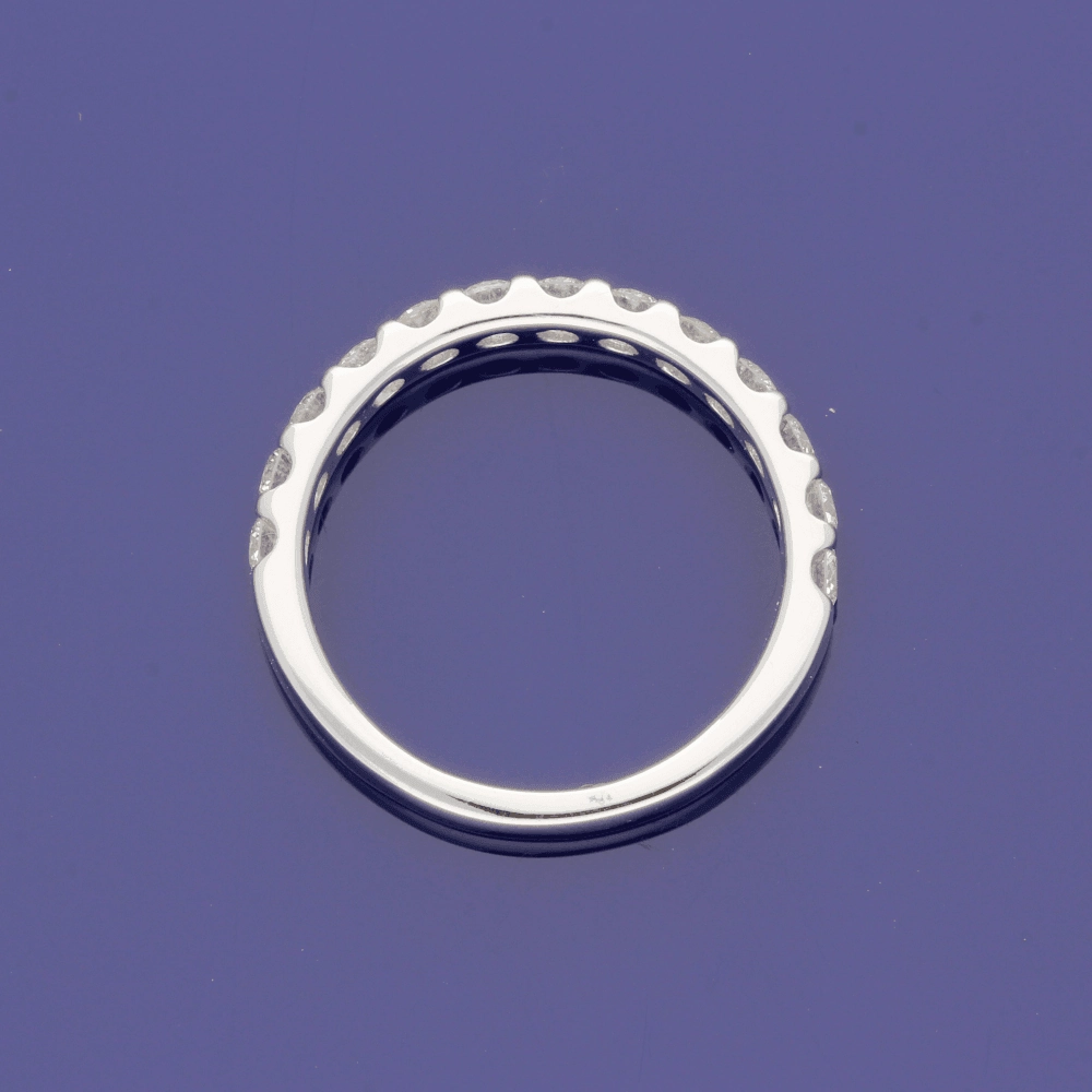 18ct White Gold Diamond Half Eternity Ring