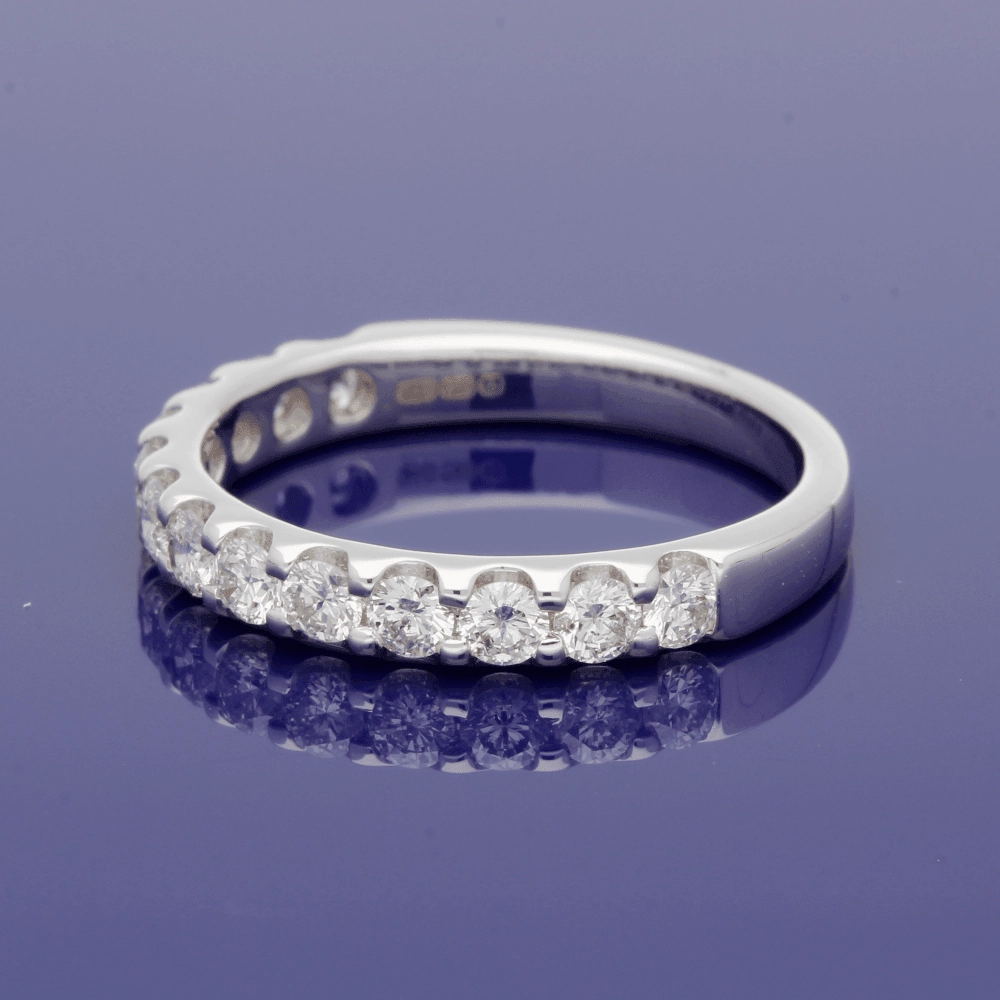 18ct White Gold Diamond Half Eternity Ring