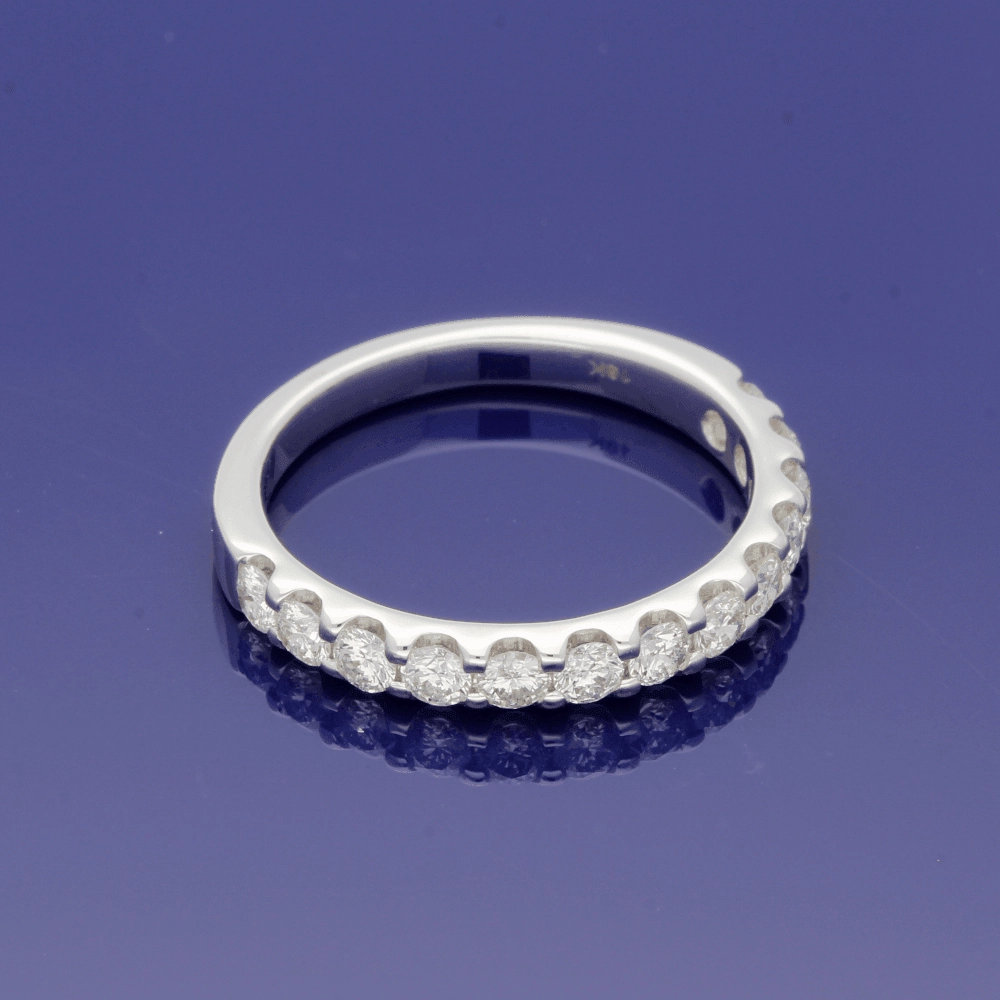 18ct White Gold Diamond Half Eternity Ring