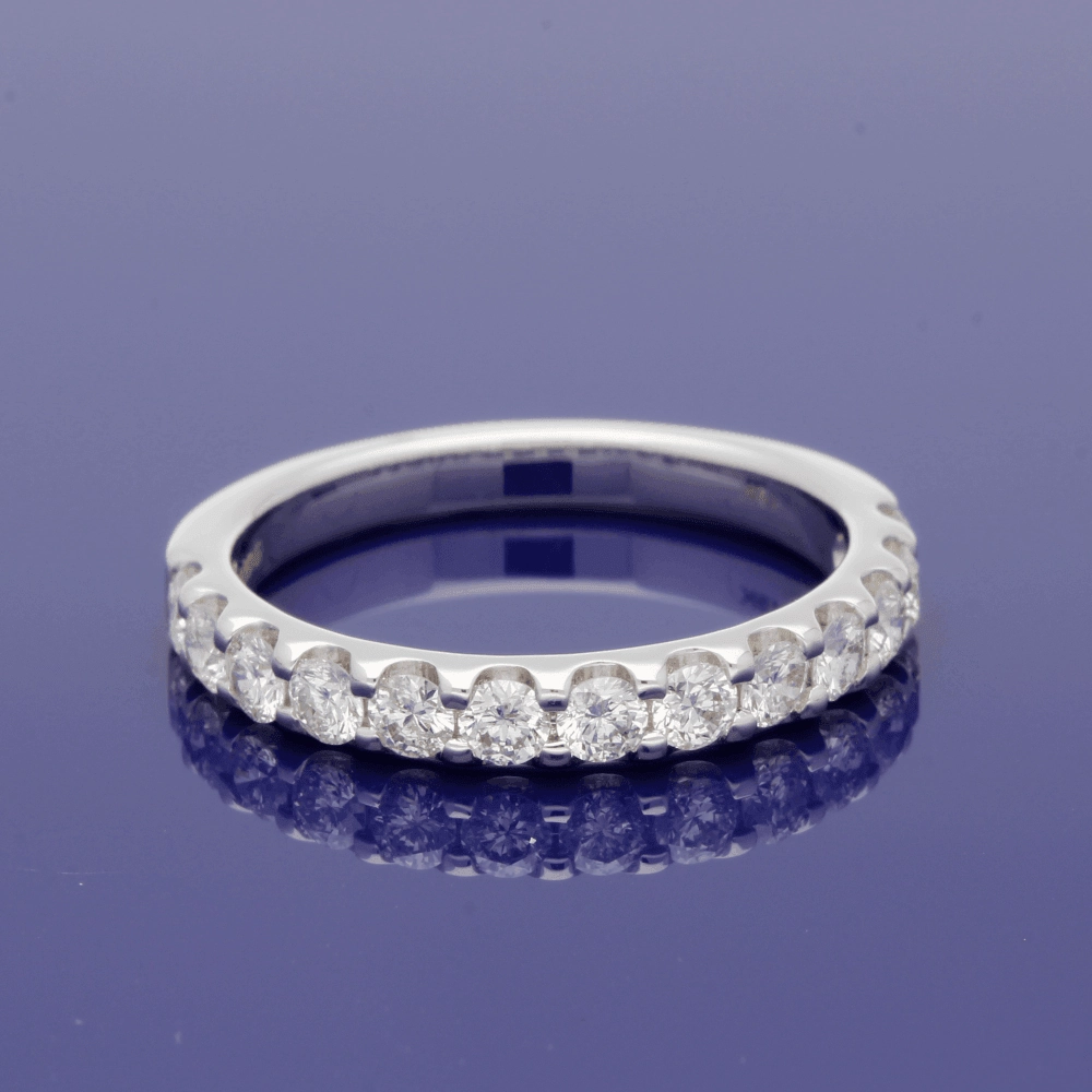 18ct White Gold Diamond Half Eternity Ring