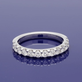 18ct White Gold Diamond Half Eternity Ring