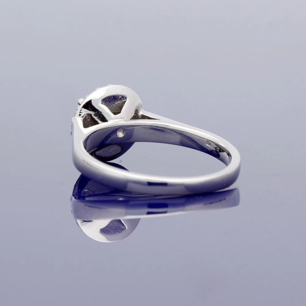 18ct White Gold Halo Ring with 1.21ct Certificated Chocolate Diamond