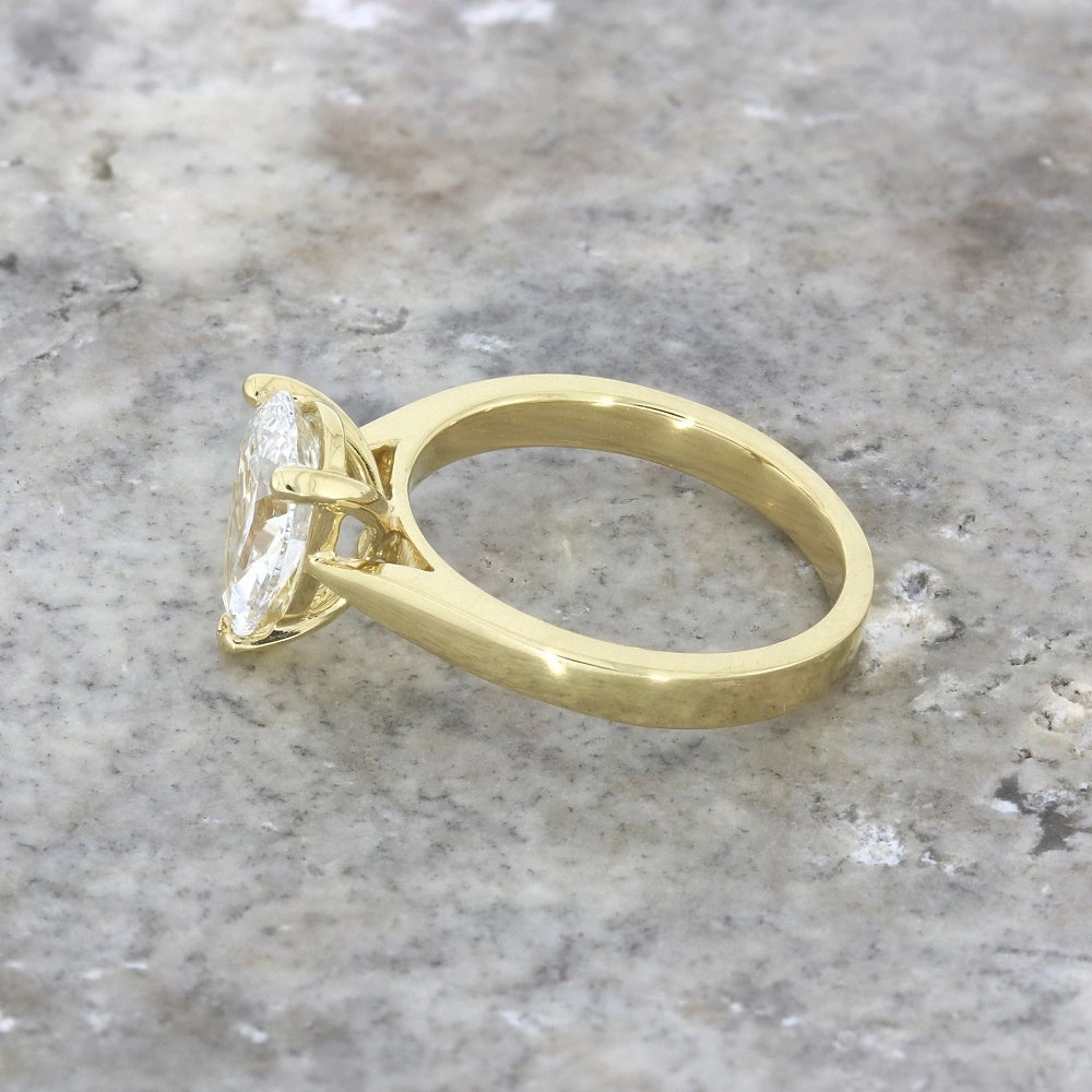 18ct Yellow Gold 1.76cts Lab Grown Pear Shape Diamond Ring