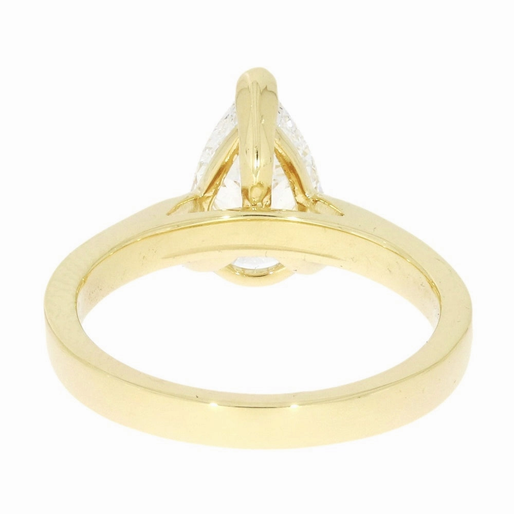18ct Yellow Gold 1.76cts Lab Grown Pear Shape Diamond Ring