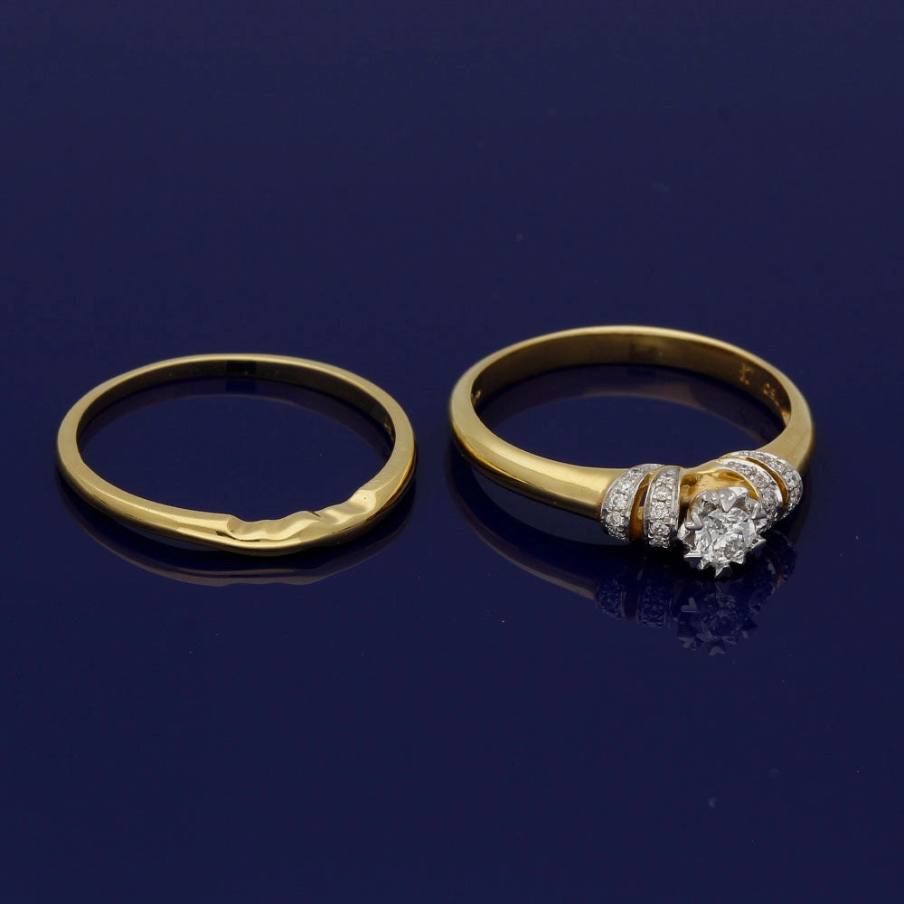18ct Yellow Gold Diamond Bridal Set