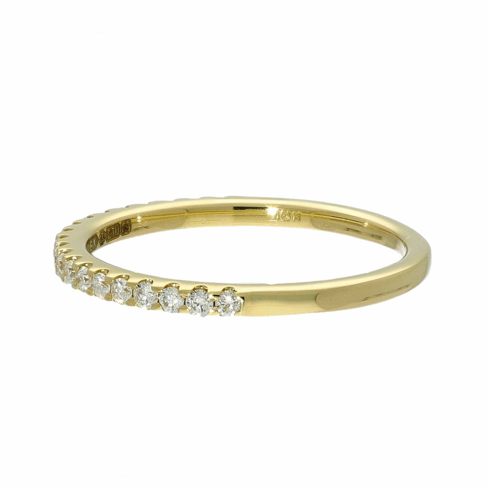 18ct Yellow Gold Diamond Half Eternity Ring