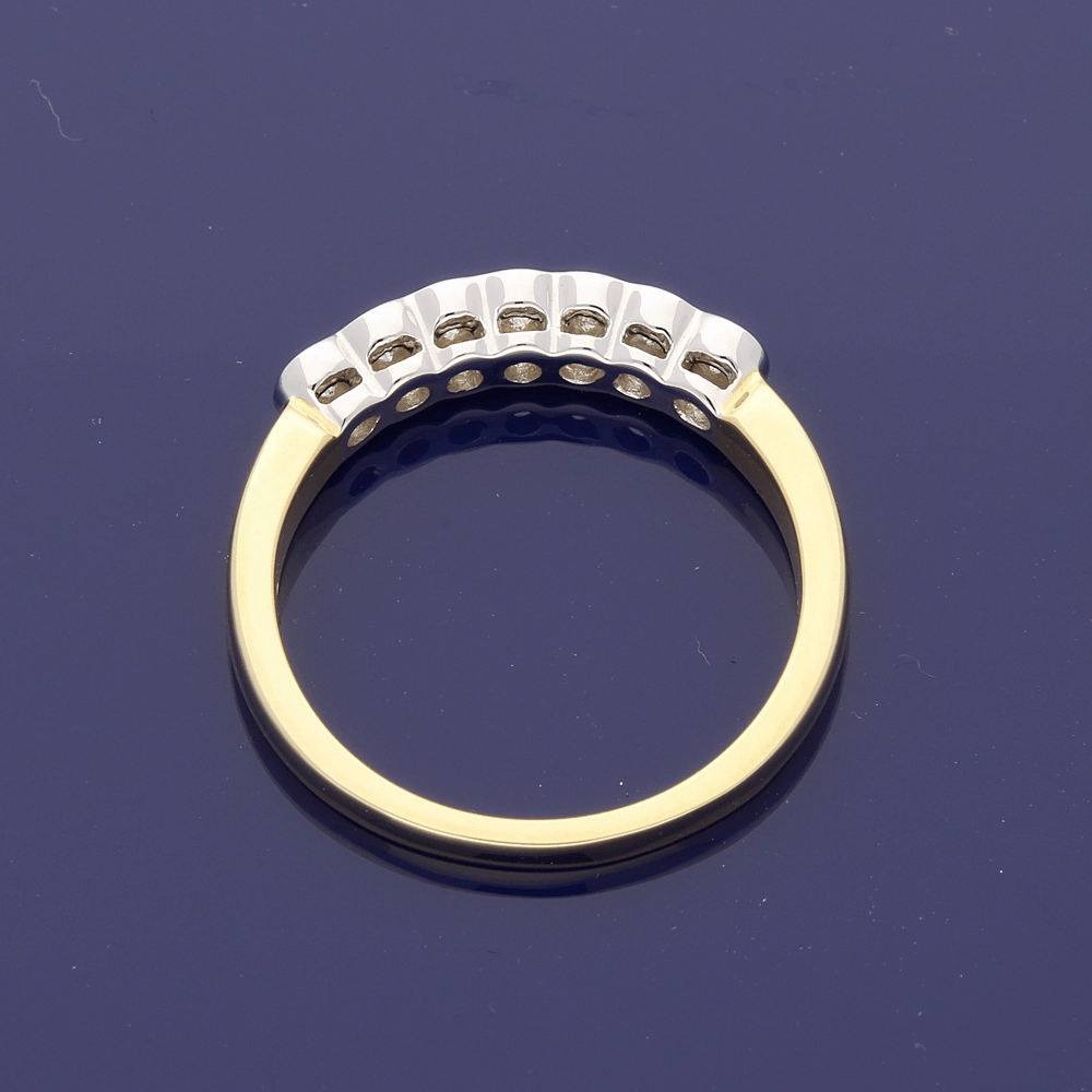 18ct Yellow Gold Diamond Rub-over Eternity Ring