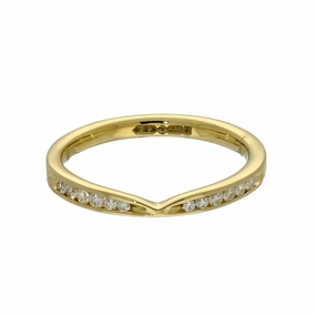 18ct Yellow Gold Diamond Shaped Half Eternity Ring