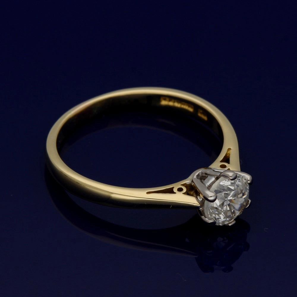 18ct Yellow Gold Diamond Solitaire Ring