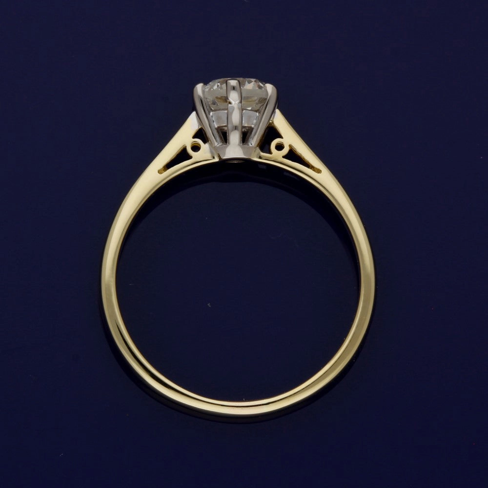18ct Yellow Gold Diamond Solitaire Ring