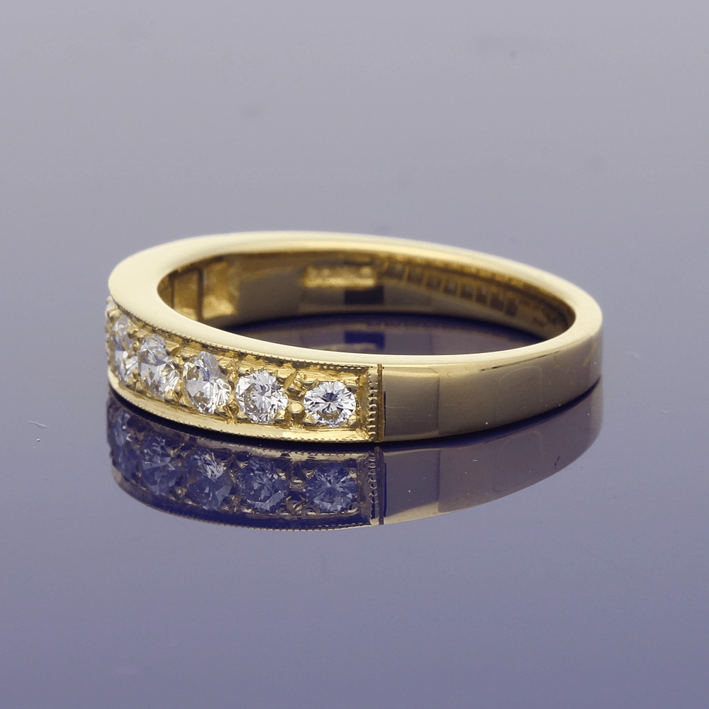 18ct Yellow Gold Graduated Diamond Half Eternity Ring