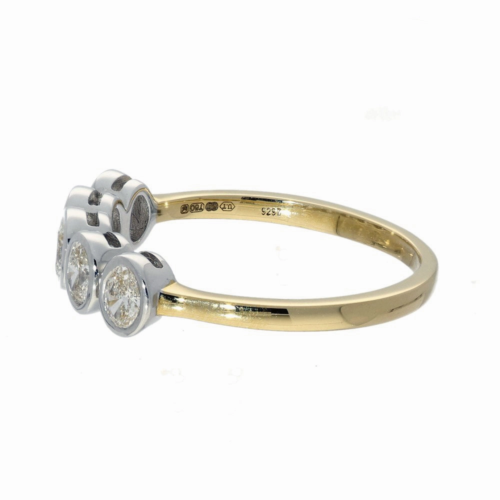 18ct Yellow Gold Oval Diamond 5-Stone Ring