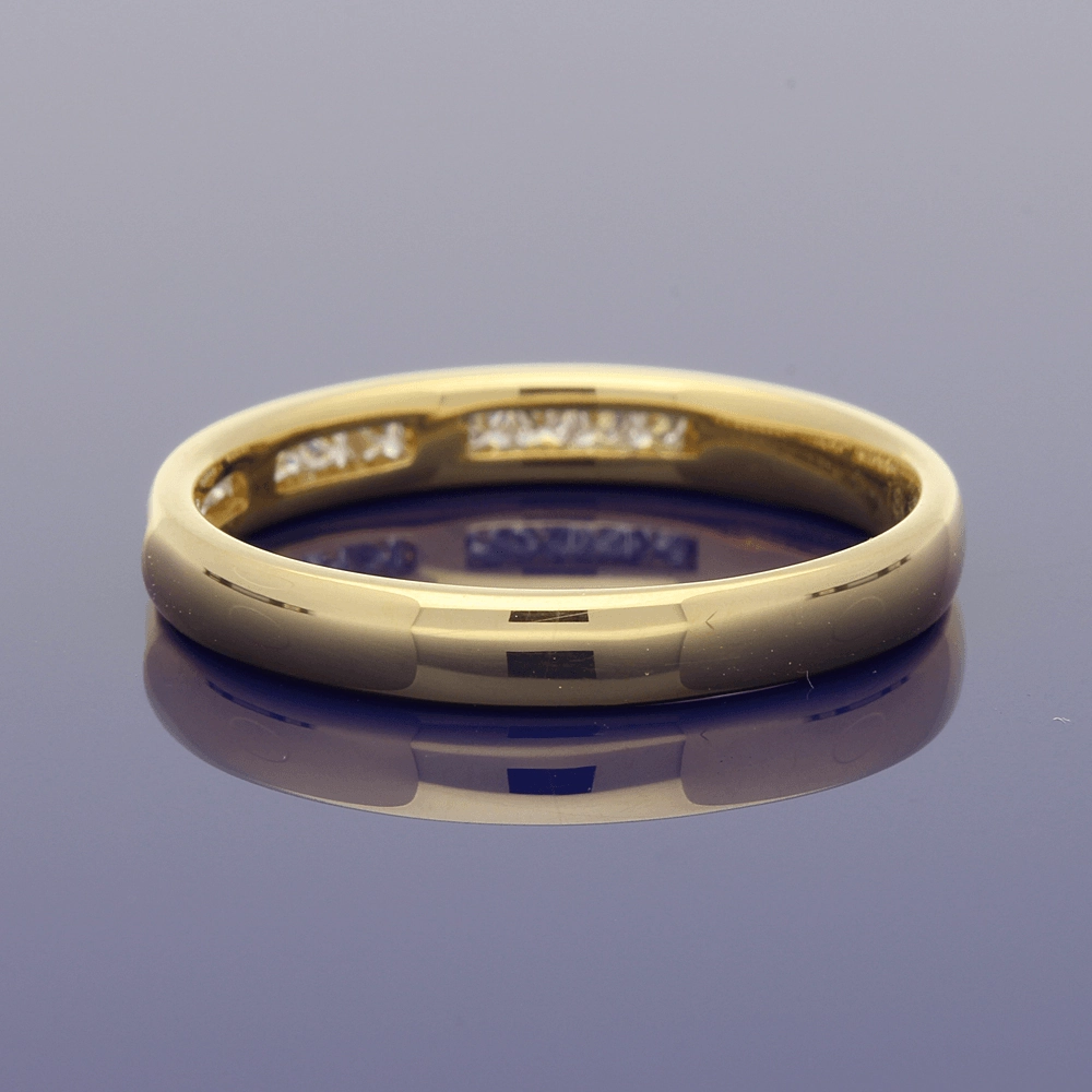 18ct Yellow Gold Princess Cut Diamond Half Eternity Ring