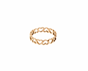 18K ring with hearts