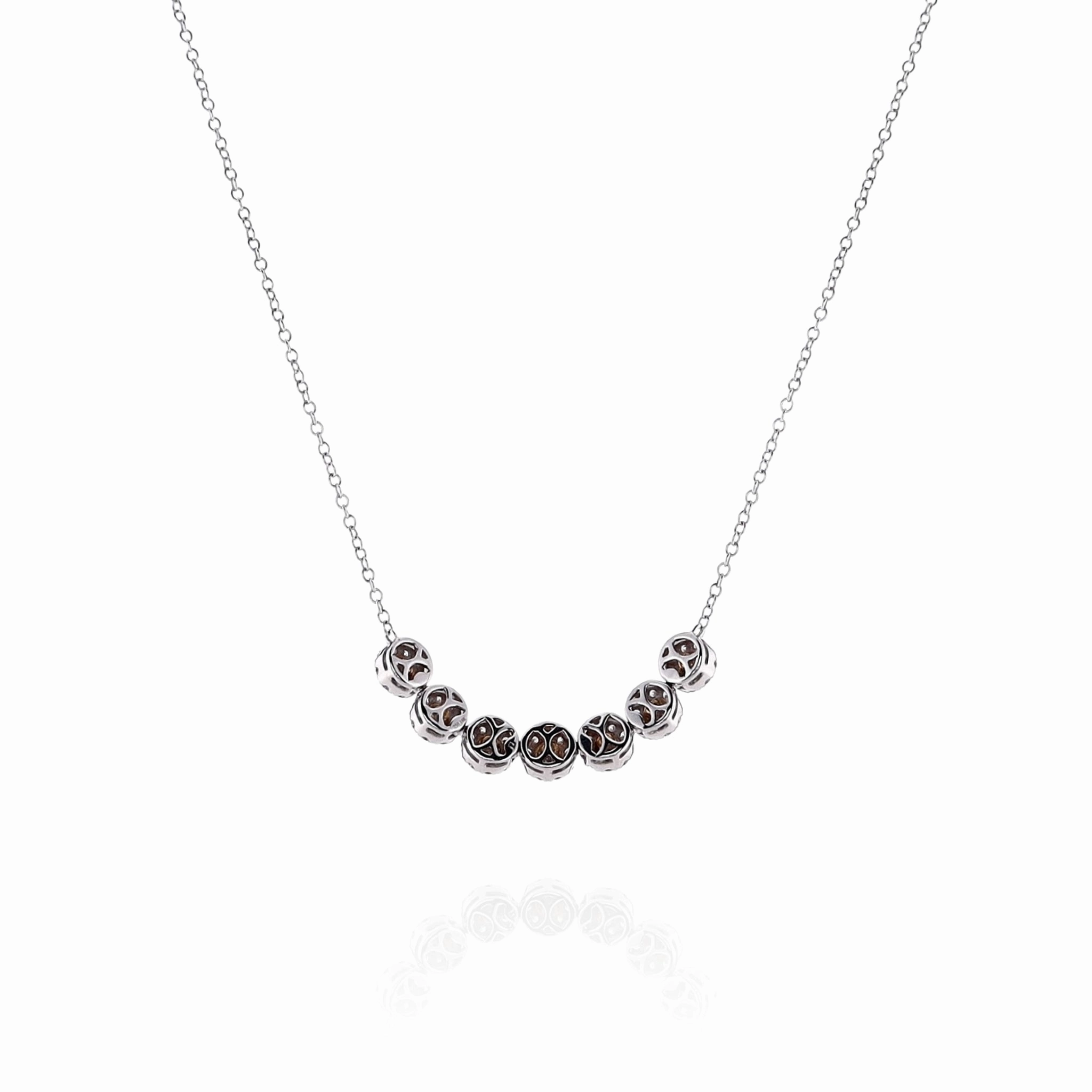 18k Two-Tone 16" Multi-Halo Yellow and White Diamond Pendant