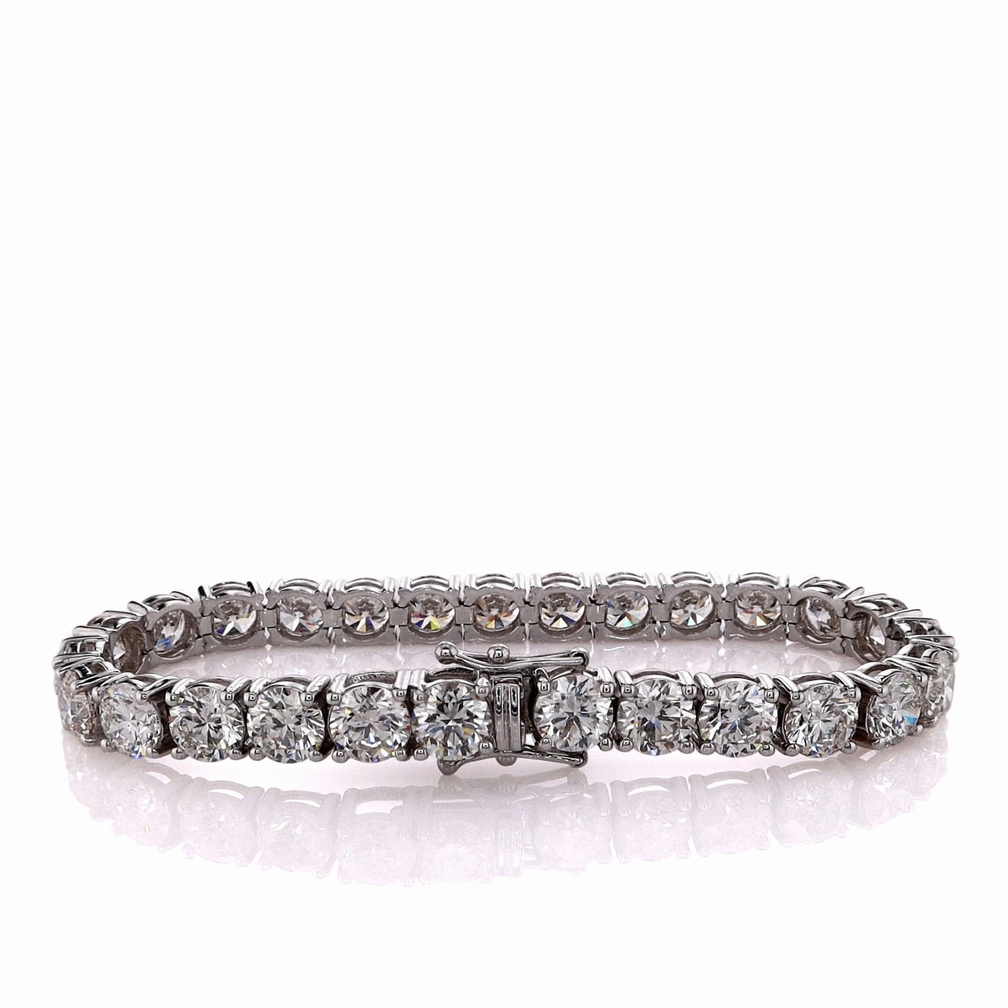 18k White Gold 27.65ct Diamond Tennis Bracelet