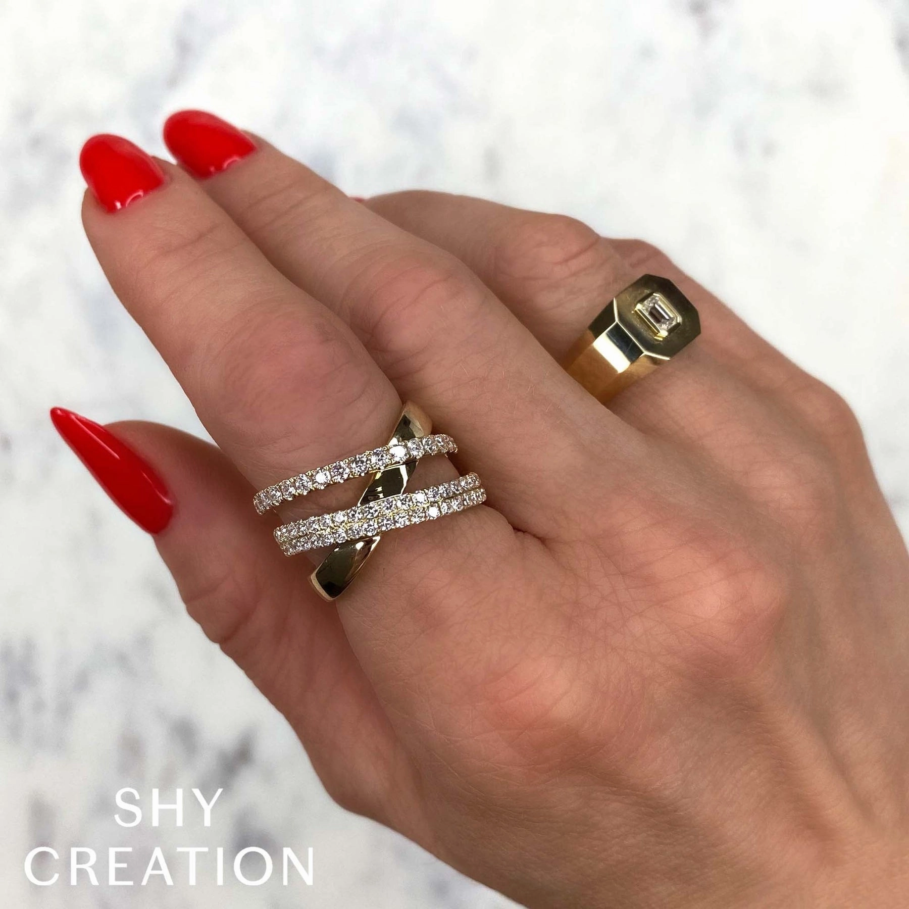 1.01CT DIAMOND BRIDGE RING SC55024817