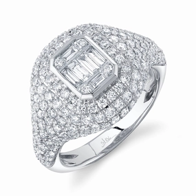1.85CT DIAMOND BAGUETTE SIGNET RING SC22009486