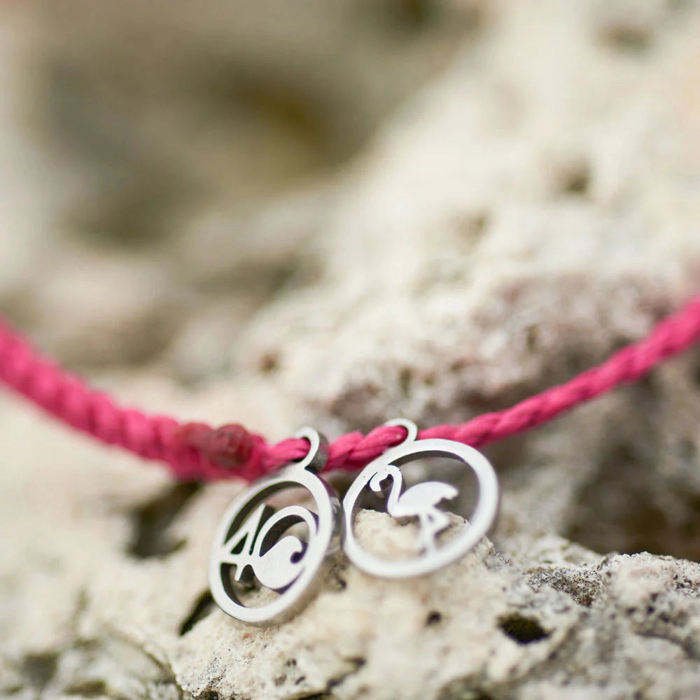 4Ocean Flamingo Braided Bracelet