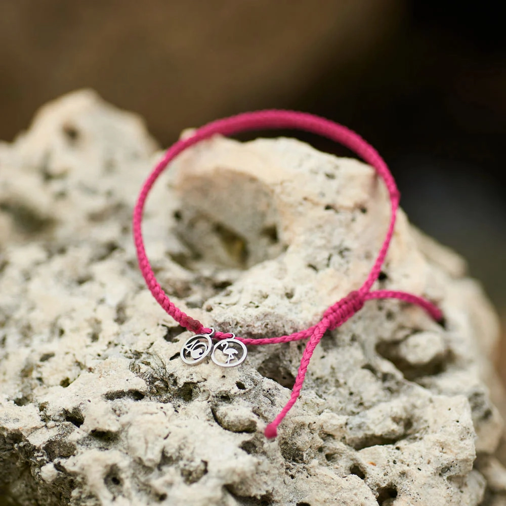 4Ocean Flamingo Braided Bracelet