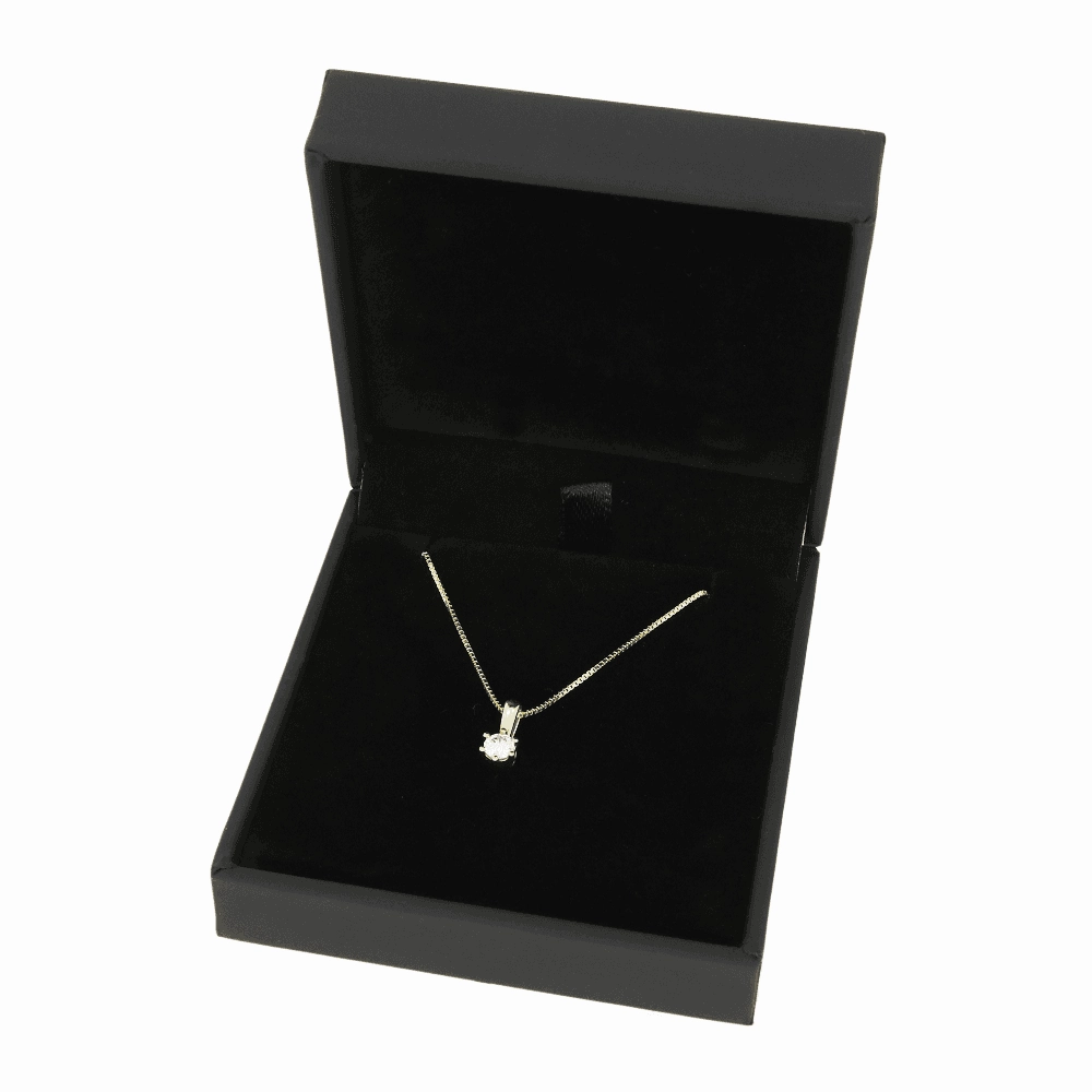 9ct Yellow Gold 0.15cts Diamond Pendant and Chain GN222