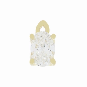 9ct Yellow Gold 2.02cts Oval Cut Lab Grown Diamond Pendant