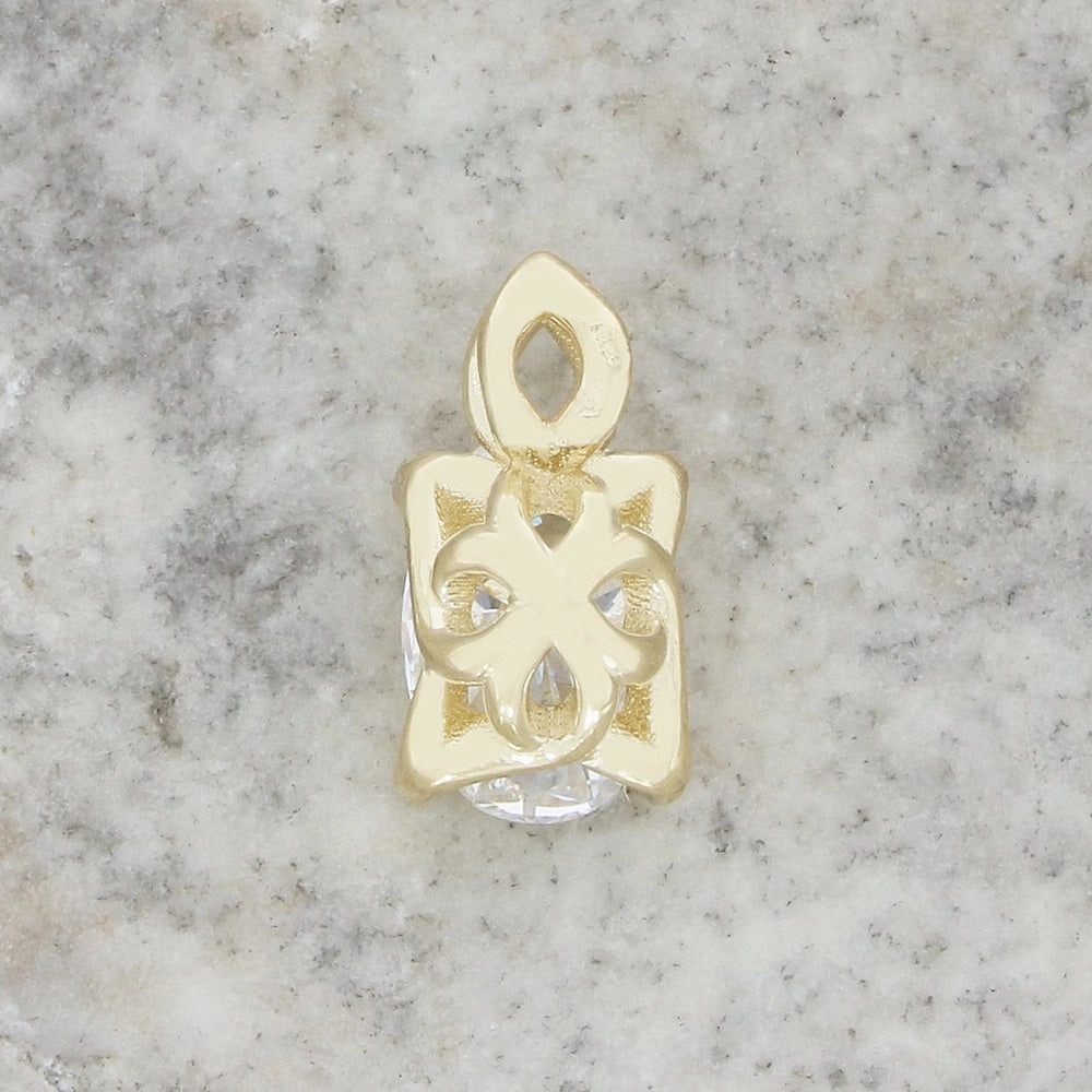 9ct Yellow Gold 2.02cts Oval Cut Lab Grown Diamond Pendant