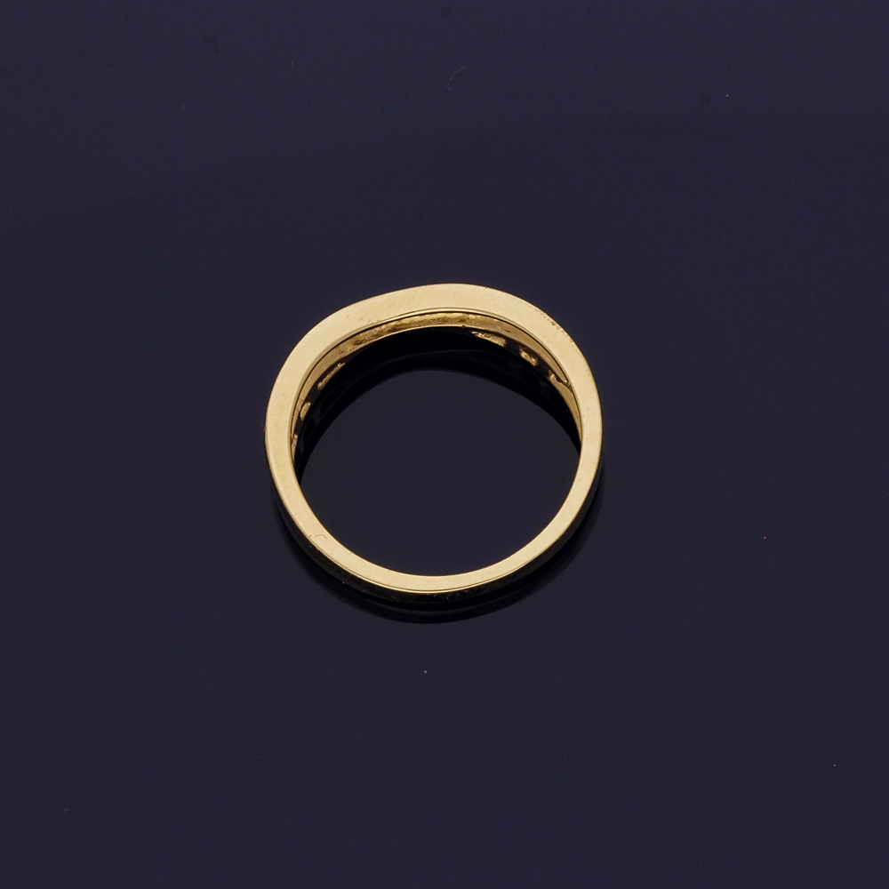 9ct Yellow Gold Diamond Curved Eternity Ring