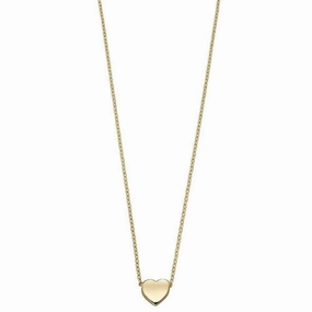 9ct Yellow Gold Heart Necklace GN309