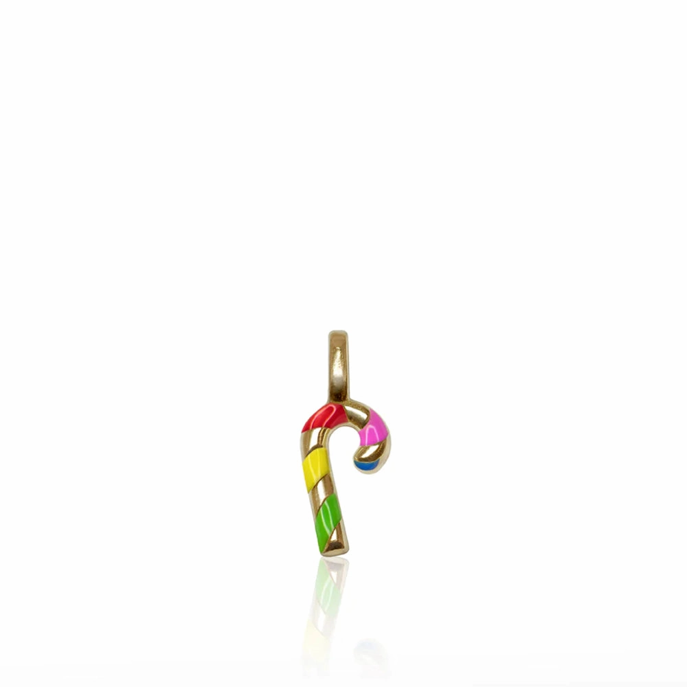 Alex Woo Rainbow Enamel Mini Additions Candy Cane Charm