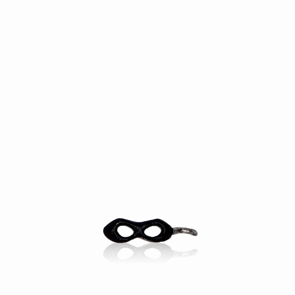 Alex Woo Sterling Silver Black Enamel Superhero Mask Pendant