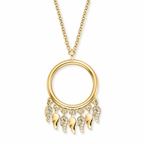 Angel Whisperer Gold Tone Multi Wing Necklace ERN-FLYWING-ZI-G