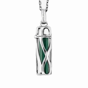 Angel Whisperer Malachite Powerful Stone Necklace ERN-HEAL-ML-S