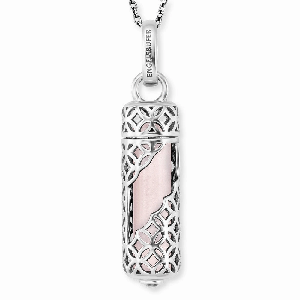 Angel Whisperer Rose Quartz Powerful Stone Necklace ERN-HEAL-RQ-M