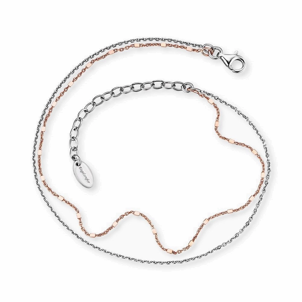 Angel Whisperer Silver Double Ankle Chain ERF-LILTWIN-BICOR