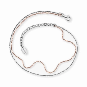 Angel Whisperer Silver Double Ankle Chain ERF-LILTWIN-BICOR