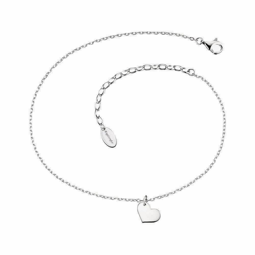 Angel Whisperer Silver Heart Ankle Chain ERF-LILHEART