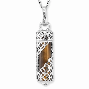 Angel Whisperer Tigers Eye Powerful Stone Necklace ERN-HEAL-TE-M