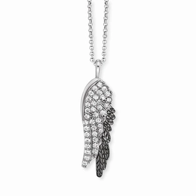 Angel Whisperer Wing Duo Necklace ERN-WINGDUO-ZI-BIB