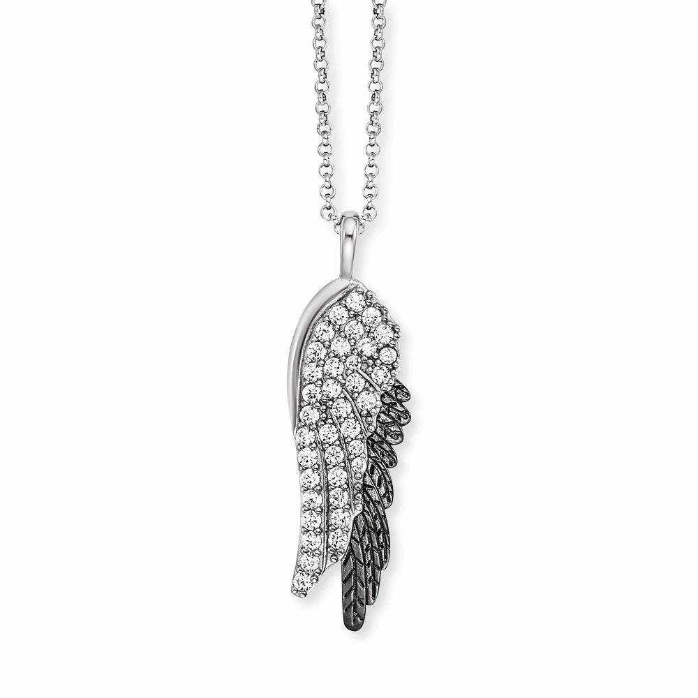 Angel Whisperer Wing Duo Necklace ERN-WINGDUO-ZI-BIB