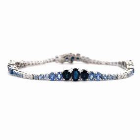 Bellarri Princessa 14k Sapphire and Diamond Bracelet