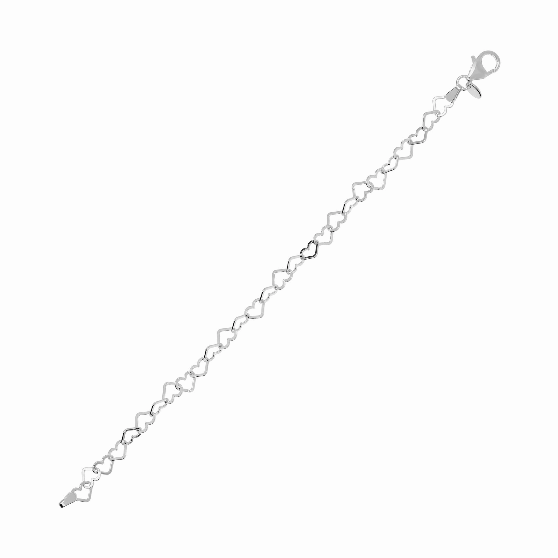 Bellissimo Bronzo Italian Petite Open-Heart Link Bracelet