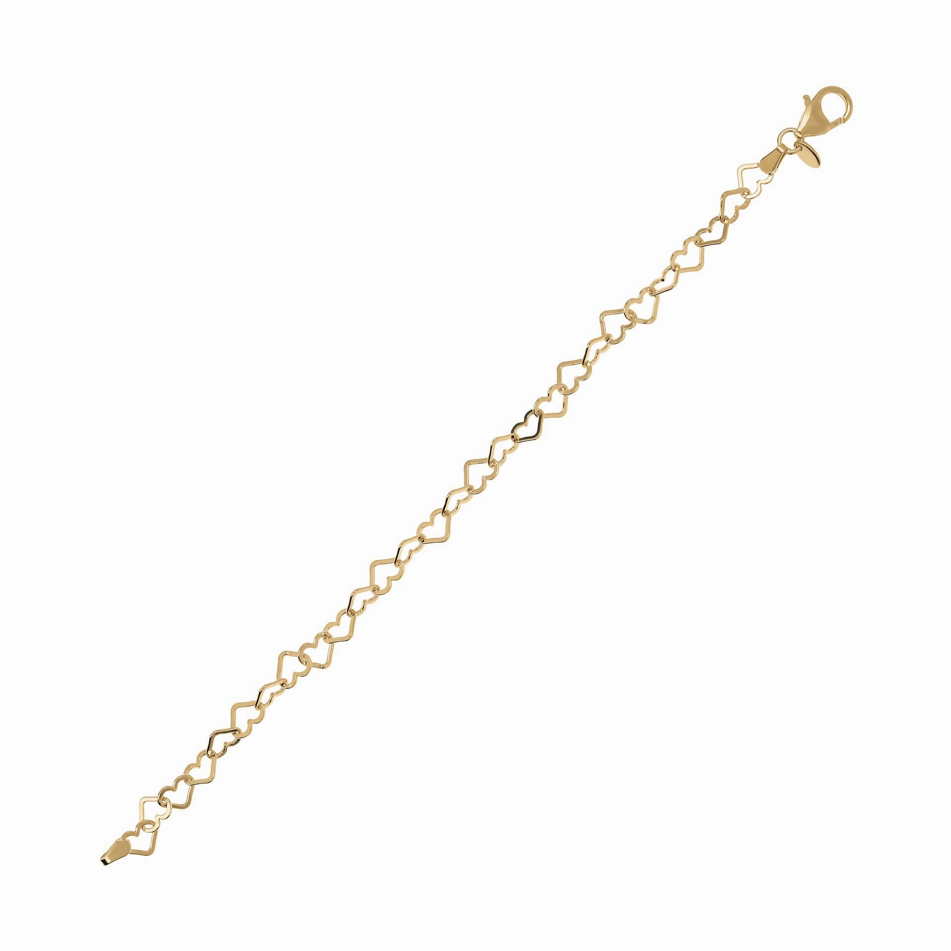 Bellissimo Bronzo Italian Petite Open-Heart Link Bracelet