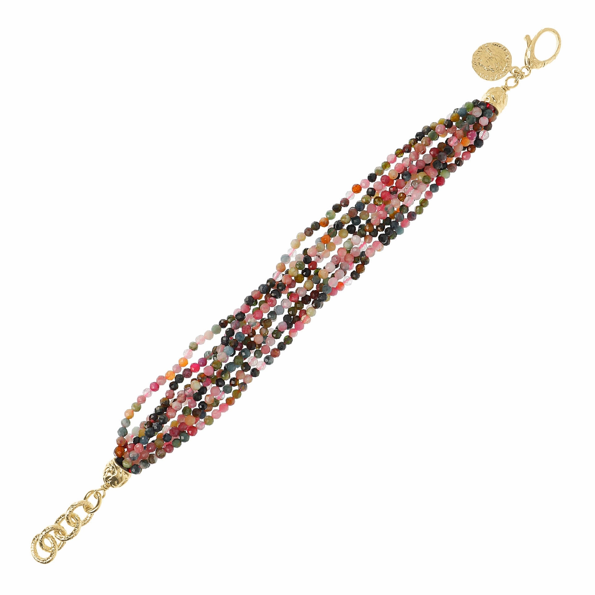 Bellissimo Bronzo Multi-strand Tourmaline Bracelet