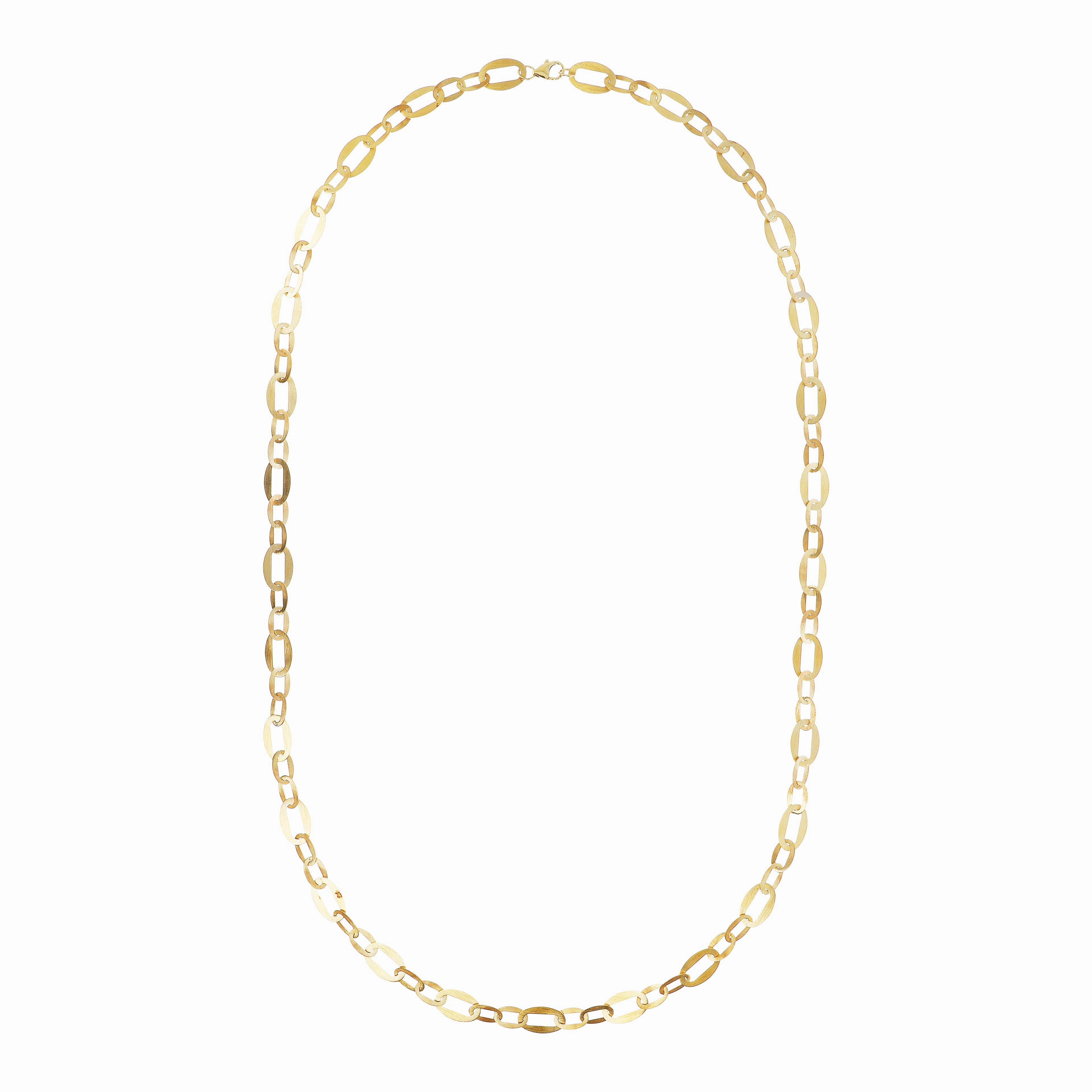 Bellissimo Bronzo Satin Flat Link Necklace