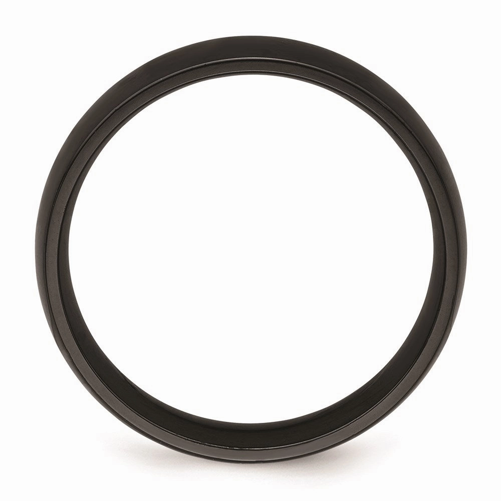 Black Zirconium Polished 6mm Band | ZCR108