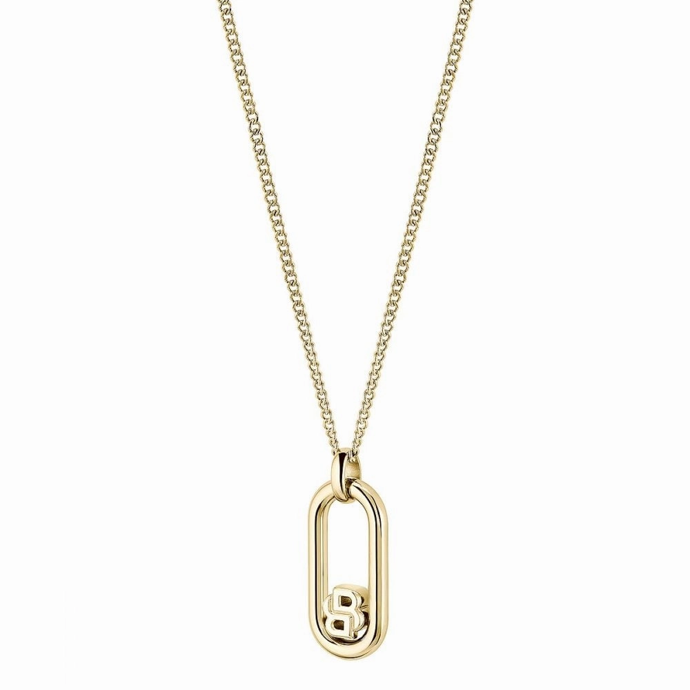 Boss Jewellery Ladies Double B Gold Plated Necklace 1580627
