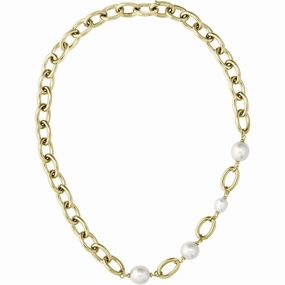 Boss Jewellery Ladies Gold Plated Pearl Necklace 1580540
